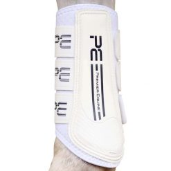 Zamknięte buty dla koni Premier Equine Air Velox. Białe buty treningowe PREMIER EQUINE, z aplikacjami, z mikrofibry, bez zapięcia, na fitness i siłownię. Za 253.50 zł.
