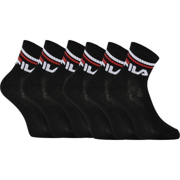 Fila Quarter Skarpety 6-pack Uni Czarny 35-38. Czarne skarpetki Fila, bez wzorów. Za 174.99 zł.