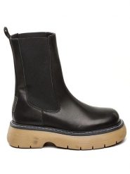 Steve Madden Skórzane sztyblety w kolorze czarnym rozmiar: 41. Czarne botki Steve Madden, bez wzorów, sportowe, bez zapięcia. Za 284.82 zł.