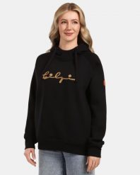 Damska bawełniana bluza z kapturem Kilpi NEA-W. Czarne bluzy Kilpi, l, bez wzorów, z bawełny, eleganckie, bez ramiączek, z kapturem. Za 318.77 zł.