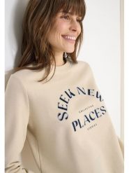 Cecil Bluza w kolorze beżowym rozmiar: XL. Brązowe bluzy Cecil, xl, bez wzorów, z bawełny, bez ramiączek, bez kaptura. Za 132.36 zł.