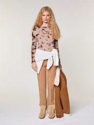 Rodier Wełniany sweter w kolorze beżowym rozmiar: L. Brązowe swetry Rodier, l, bez wzorów, z kaszmiru, bez ramiączek. Za 304.99 zł.