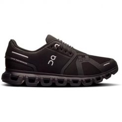 Buty do biegania damskie On Cloud 6. Czarne buty do biegania On, bez wzorów, z gumy, bez zapięcia, do biegania. Za 931.00 zł.