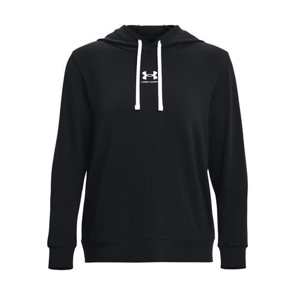 Bluza fitness damska Under Armour Rival Terry Hoodie. Czarne bluzy Under Armour, xs, bez wzorów, sportowe, bez ramiączek, bez kaptura. W wyprzedaży za 157.75 zł.