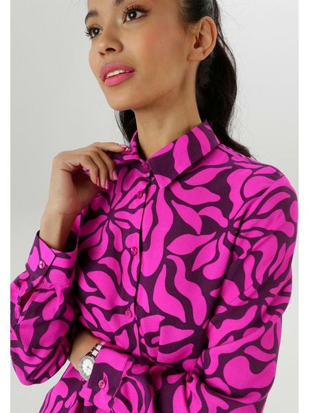 Aniston Bluzka w kolorze różowo-fioletowym rozmiar: 46. Różowe bluzki Aniston, bez wzorów, z wiskozy, bez kołnierzyka, bez ramiączek. Za 87.45 zł.