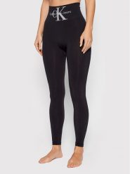 Calvin Klein Jeans Legginsy 701220429 Czarny Slim Fit. Czarne legginsy Calvin Klein Jeans, bez wzorów, z jeansu. Za 89.99 zł.