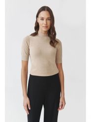 TATUUM Sweter "Lu" w kolorze beżowym rozmiar: L. Brązowe swetry Tatuum, l, bez wzorów, bez ramiączek. Za 166.49 zł.