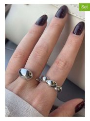 Heliophilia Pierścionki (2 szt.) rozmiar: onesize. Szare pierścionki Heliophilia, z mosiądzu. Za 56.99 zł.