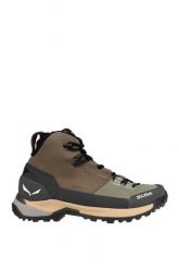 Buty trekkingowe damskie Puez Leather Mid Ptx Women. Brązowe buty trekkingowe Salewa, bez wzorów, z gumy, bez zapięcia, trekkingowe. Za 989.99 zł.