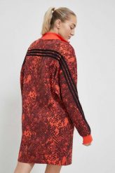 Adidas sukienka kolor pomarańczowy mini oversize. Brązowe sukienki adidas, l, bez wzorów, z bawełny, bez kołnierzyka, bez ramiączek, mini, oversize. Za 379.99 zł.