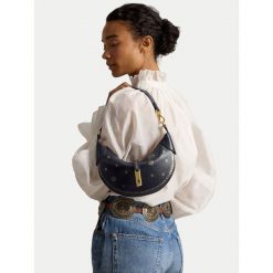 Torebka Polo Ralph Lauren. Niebieskie torebki klasyczne Polo Ralph Lauren, bez wzorów, klasyczne, bez dodatków. Za 2,399.00 zł.