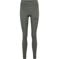 Damskie legginsy z wysokim stanem Hummel Prima. Szare legginsy Hummel, bez wzorów, z materiału, sportowe. Za 245.00 zł.