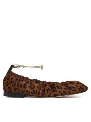 TWINSET Baleriny 252TCP224 Brązowy. Brązowe baleriny Twinset, bez wzorów, ze skóry, bez obcasa, bez zapięcia. Za 519.99 zł.