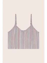 Like Flo Top "Emille" w kolorze błękitno-zielono-jasnoróżowym rozmiar: 152. Niebieskie topy Like Flo, bez wzorów, bez kołnierzyka, bez ramiączek. Za 65.99 zł.