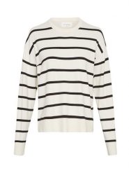 MOSS COPENHAGEN Sweter w kolorze kremowym rozmiar: L/XL. Brązowe swetry Moss Copenhagen, l, bez wzorów, z wiskozy, klasyczne, bez ramiączek. Za 158.47 zł.