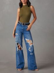 Milan Kiss Top w kolorze khaki rozmiar: S. Brązowe topy Milan Kiss, s, bez wzorów, bez kołnierzyka, bez ramiączek. Za 140.20 zł.