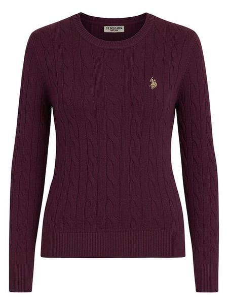 U.S. Polo Assn. Sweter w kolorze ciemnofioletowym rozmiar: XL. Różowe swetry U.S. Polo Assn., s, bez wzorów, z bawełny, bez ramiączek. Za 139.95 zł.
