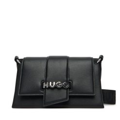 Torebka HUGO. Czarne listonoszki Hugo, bez wzorów, bez dodatków. Za 419.99 zł.