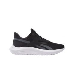 Buty Reebok czarne skórzane miejskie. Czarne buty do biegania Reebok, bez wzorów, ze skóry, bez zapięcia, do biegania. Za 179.00 zł.