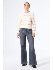 Garcia Sweter w kolorze kremowym rozmiar: M. Brązowe swetry Garcia, m, bez wzorów, ze splotem, bez ramiączek. Za 122.96 zł.