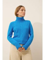Just Cashmere Kaszmirowy golf "Estelle" w kolorze niebieskim rozmiar: L. Niebieskie swetry Just Cashmere, l, bez wzorów, z kaszmiru, bez ramiączek. Za 413.86 zł.