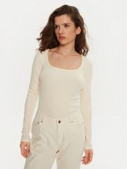 Brave Soul Bluzka LLT-624CHARLIE2 Écru Regular Fit. Bluzki Brave Soul, m, bez wzorów, z bawełny, bez kołnierzyka, bez ramiączek. Za 59.99 zł.