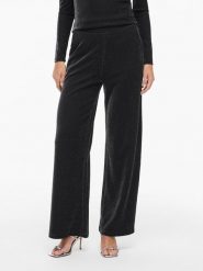 Vila Spodnie "Vielenias" w kolorze czarnym rozmiar: XS. Czarne spodnie materiałowe Vila, bez wzorów, z materiału. Za 83.03 zł.