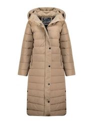 Canadian Peak Płaszcz pikowany "Constanceak" w kolorze szarobrązowym rozmiar: XXL. Brązowe płaszcze Canadian Peak, xxl, bez wzorów, bez kaptura. Za 346.18 zł.