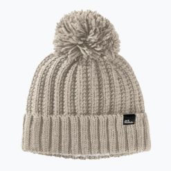 Czapka zimowa damska Jack Wolfskin Highloft Knit. Szare czapki zimowe Jack Wolfskin, bez wzorów, sportowe. Za 139.99 zł.