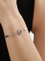 Guess Bransoletka JUBB05 039JW Srebrny. Szare bransoletki Guess, metalowe. Za 179.99 zł.