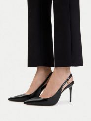 Nine West Szpilki CEO-TS6379-02 Czarny. Czarne szpilki Nine West, bez wzorów, ze skóry, bez obcasa, na szpilce, bez zapięcia. Za 229.99 zł.
