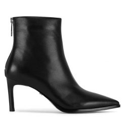 Botki Gino Rossi. Czarne botki Gino Rossi, bez wzorów, bez obcasa, na szpilce, bez zapięcia. Za 314.99 zł.