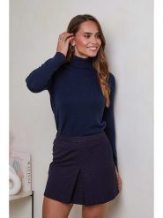 Soft Cashmere Kaszmirowy golf w kolorze granatowym rozmiar: XL. Niebieskie swetry Soft Cashmere, xl, bez wzorów, z kaszmiru, klasyczne, bez ramiączek. Za 264.77 zł.