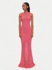Marciano Guess Sukienka dzianinowa 5GGK44 5869Z Różowy Regular Fit. Czerwone sukienki Marciano Guess, z aplikacjami, z dzianiny, bez kołnierzyka, bez ramiączek. Za 629.99 zł.