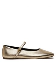 Tommy Hilfiger Baleriny Party Maryjane Ballerina Metal FW0FW08315 Złoty. Żółte baleriny Tommy Hilfiger, bez wzorów, ze skóry, bez obcasa, bez zapięcia. Za 479.99 zł.