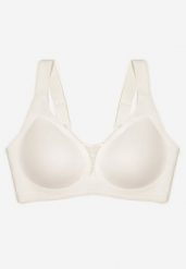 Biały Biustonosz z Prążkowanego Materiału Ezimere. Białe biustonosze Born2be, bez wzorów, prążkowane. Za 59.99 zł.