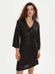 Bruuns Bazaar Sukienka koktajlowa Azati BBW4192 Czarny Regular Fit. Czarne sukienki Bruuns Bazaar, l, bez wzorów, z syntetyku, wizytowe, bez kołnierzyka, bez ramiączek. Za 369.99 zł.
