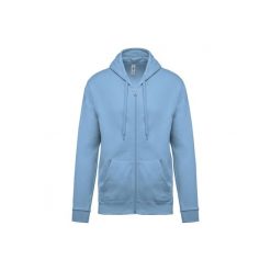 Bluza z kapturem i zamkiem błyskawicznym Kariban. Niebieskie bluzy z kapturem KARIBAN, m, bez wzorów, z bawełny, z kapturem. Za 195.50 zł.