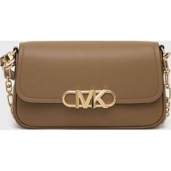 MICHAEL Michael Kors torebka skórzana kolor brązowy. Brązowe listonoszki MICHAEL Michael Kors, bez wzorów, na ramię, bez dodatków. Za 2,209.90 zł.