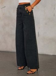 Tazga Dżinsy - Comfort fit - w kolorze czarnym rozmiar: 38. Czarne jeansy Tazga, bez wzorów, z podwyższonym stanem. Za 168.06 zł.