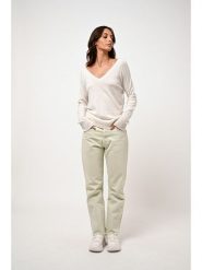 AUTHENTIC CASHMERE Kaszmirowy sweter "Giusalet" w kolorze kremowym rozmiar: M. Brązowe swetry AUTHENTIC CASHMERE, m, bez wzorów, z kaszmiru, bez ramiączek. Za 276.05 zł.