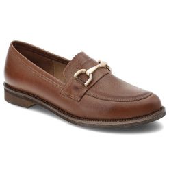 Brązowe Mokasyny Armodo Wygodne Obuwie Damskie. Brązowe mokasyny Armodo, bez wzorów, ze skóry. Za 395.99 zł.