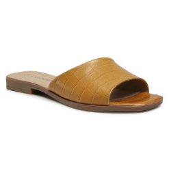Klapki Lasocki. Żółte klapki Lasocki, bez wzorów, bez obcasa, bez zapięcia. Za 59.99 zł.
