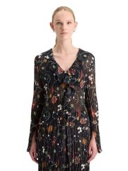 Scotch & Soda Bluzka w kolorze czarnym rozmiar: 40. Czarne bluzki Scotch & Soda, bez wzorów, bez kołnierzyka, bez ramiączek. Za 205.45 zł.