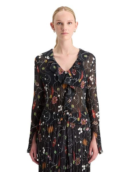 Scotch & Soda Bluzka w kolorze czarnym rozmiar: 40. Czarne bluzki Scotch & Soda, bez wzorów, bez kołnierzyka, bez ramiączek. Za 205.45 zł.