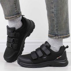 Czarne półbuty trekkingowe Softshell Vanhorn 34002. Czarne buty trekkingowe Vanhorn, z materiału, bez zapięcia. Za 199.00 zł.