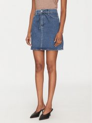 Marella Spódnica jeansowa 2515101021200 Granatowy Regular Fit. Niebieskie spódnice Marella, bez wzorów, z bawełny. Za 349.99 zł.