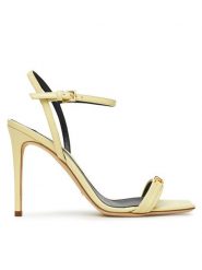 Elisabetta Franchi Sandały SA57L51E2 DC7 Żółty. Żółte sandały Elisabetta Franchi, bez wzorów, ze skóry, bez obcasa, na szpilce, bez zapięcia. Za 1,429.00 zł.