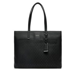 Torebka Calvin Klein. Czarne shopper bag Calvin Klein, bez wzorów, bez dodatków. Za 469.99 zł.
