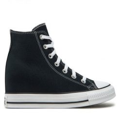 Trampki Converse. Czarne trampki Converse, bez wzorów, retro, bez zapięcia. Za 259.99 zł.